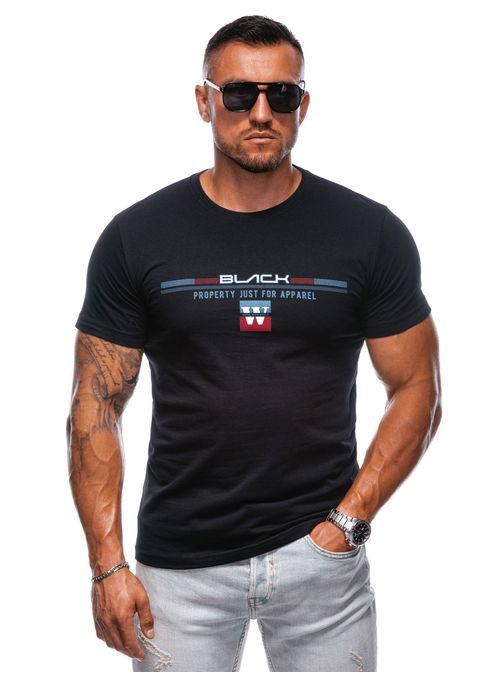 Čierne tričko s potlačou S2016