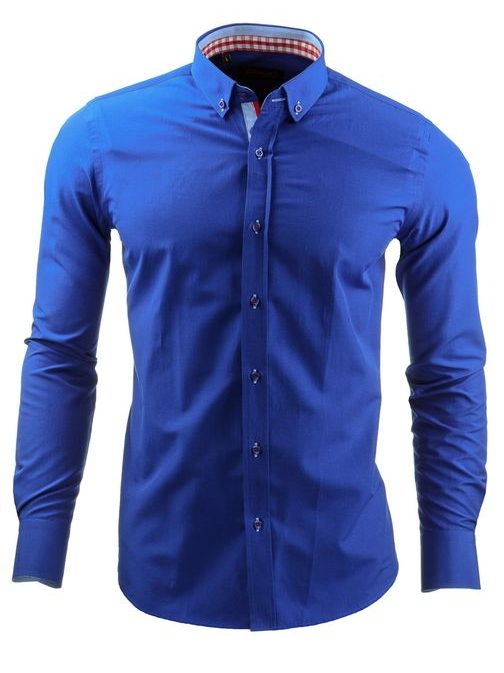 Jedinečná modrá pánska košeľa