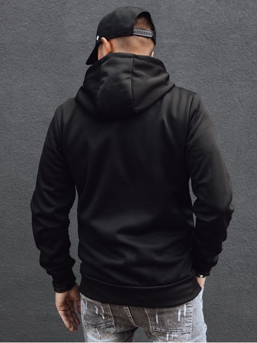 Čierna pánska mikina s motivačným nápisom