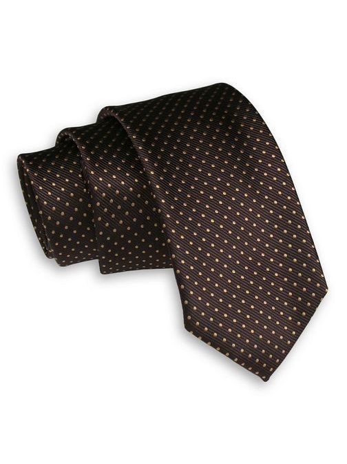 Hnedá bodkovaná kravata