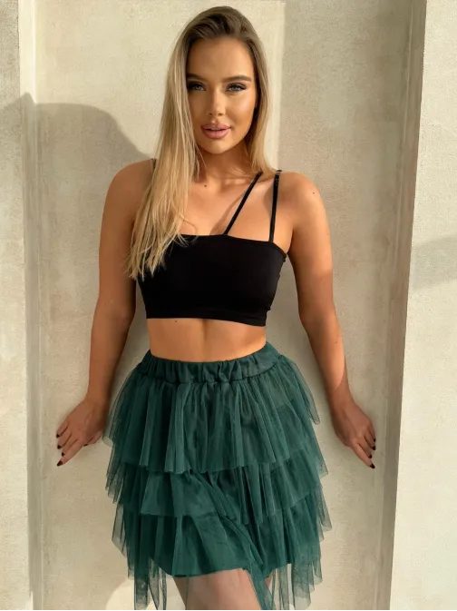 Módna zelená mini sukňa GLR017