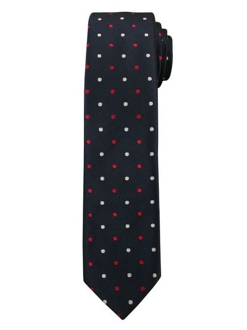 Granátová bodkovaná kravata