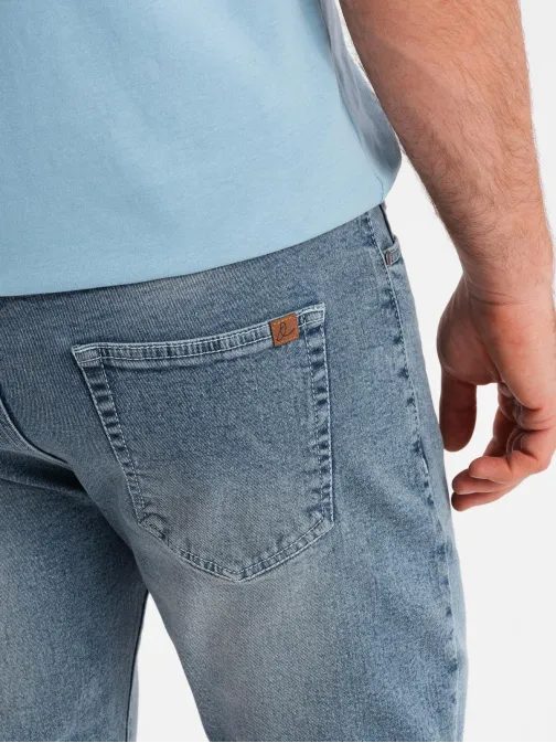 Moderné denim rifľové kraťasy V1 SRDS-0164