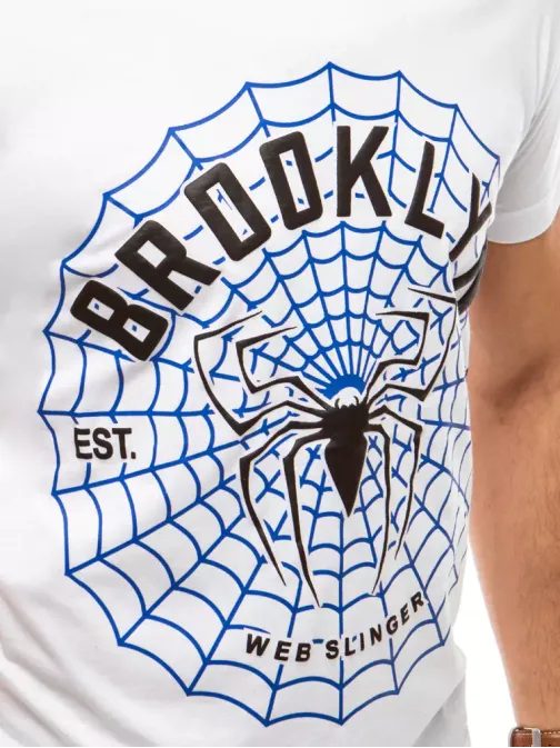 Biele tričko s potlačou Brooklyn