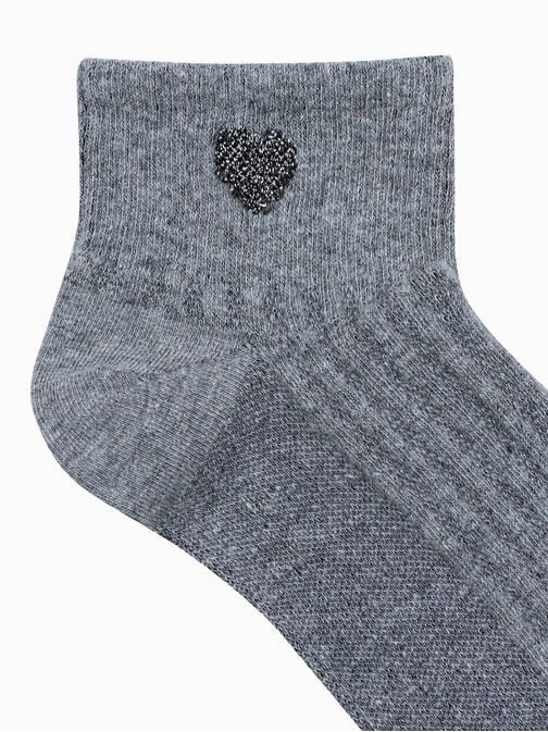 Dámske bavlnené tmavo šedé ponožky Love ULR098