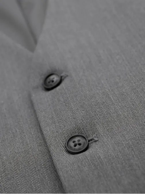 Klasická šedá elegantná vesta V1 V65