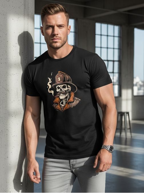 Čierne tričko s originálnou potlačou