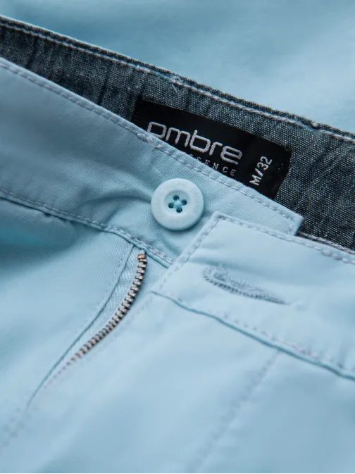 Modré chinos kraťasy s lemom V3 W421