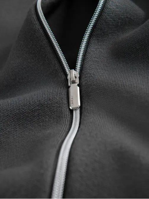 Módny grafitový pánsky sveter na zips V2 SWZS-0146