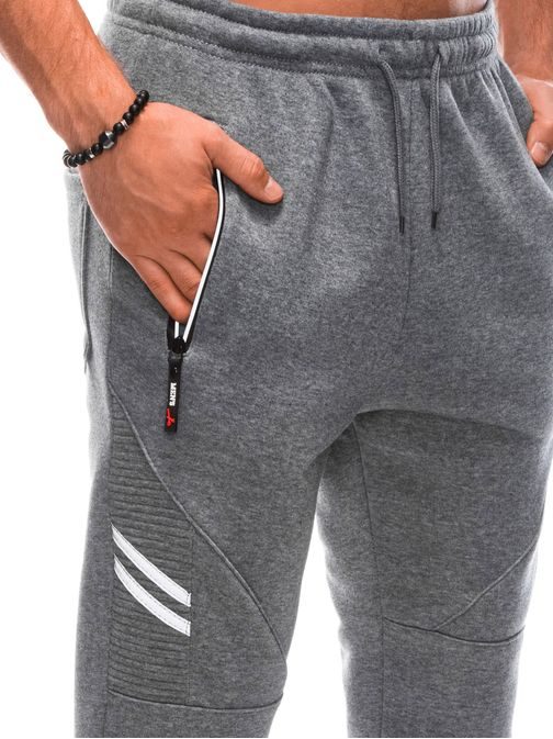 Zaujímavé šedé tepláky P1370