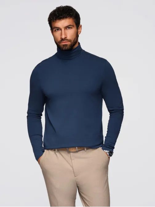 Moderný tmavomodrý pánsky rolák  V2 LSCL-0130