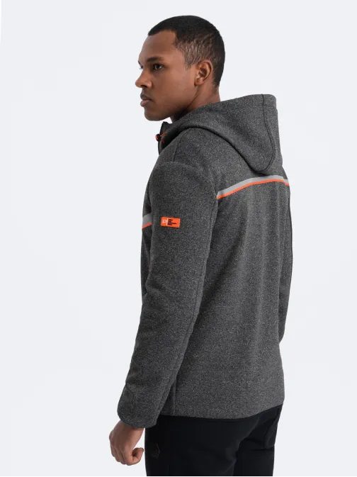 Pútavá grafitová športová bunda V1 JANP-0139