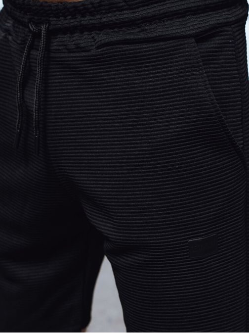 Trendy pánske čierne  vzorované kraťasy