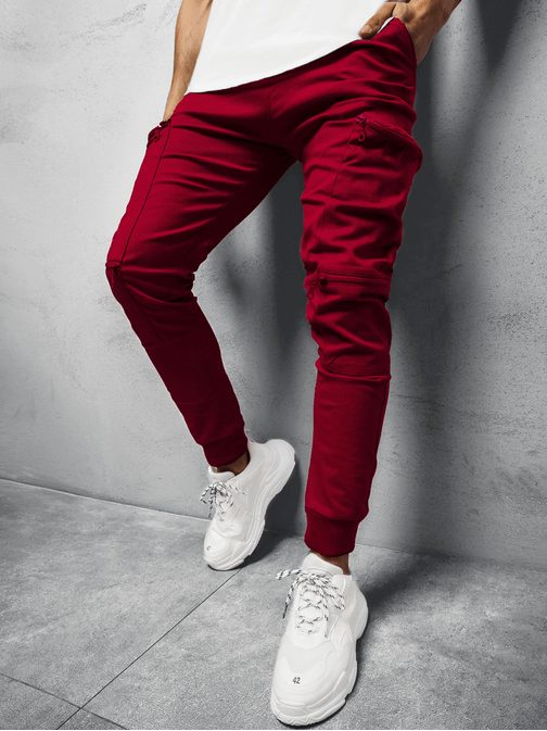 Bordové trendy joggery O/475Z