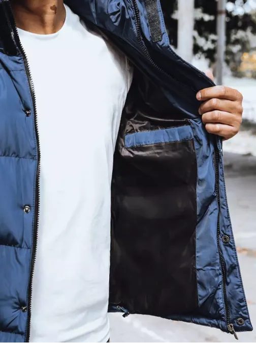 Prešívaná zimná bunda v granátovej farbe