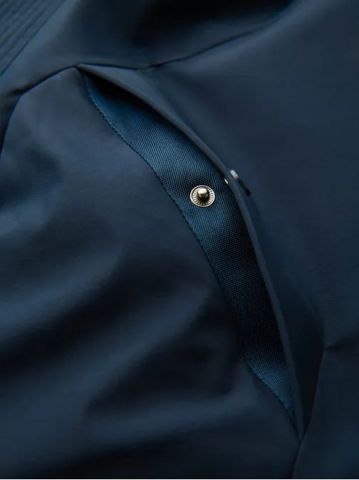 Atraktívna tmavo modrá parka na zimu V2 JALJ-0202