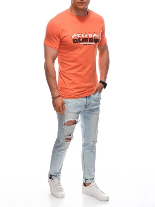 Oranžové tričko s potlačou Gembol S1921