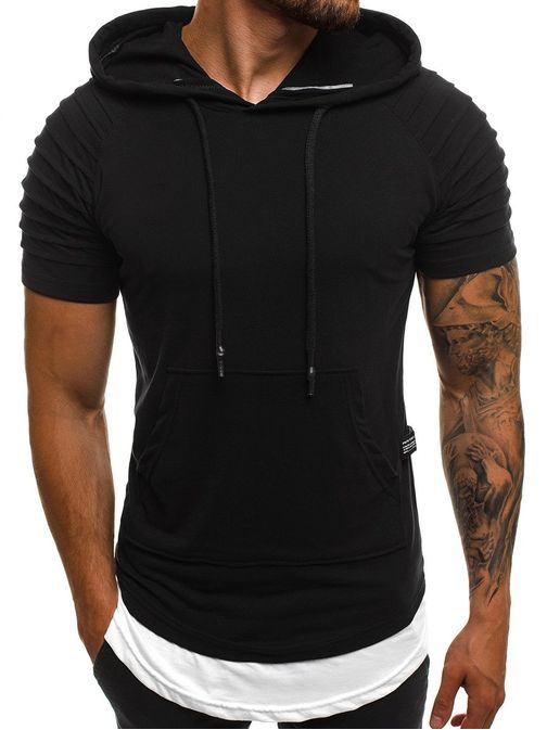 Čierne tričko s kapucňou A/1186