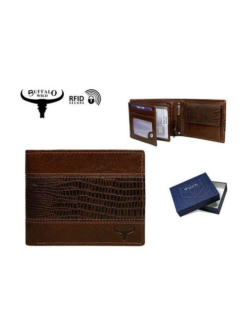 Hnedá originálna kožená peňaženka Buffalo