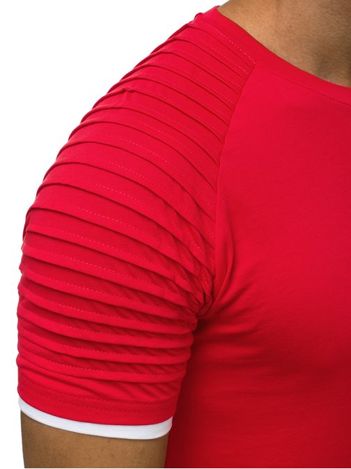 Predĺžené pánske tričko červené O/1262