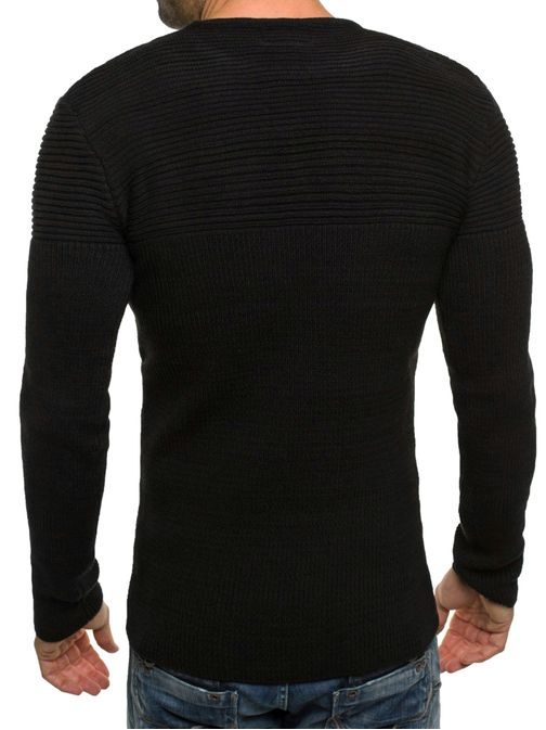 Čierny sveter pre pánov BLACK ROCK 18034