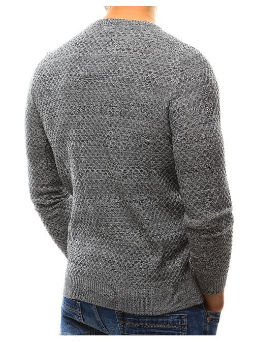 Senzačný pletený sveter v sivej farbe