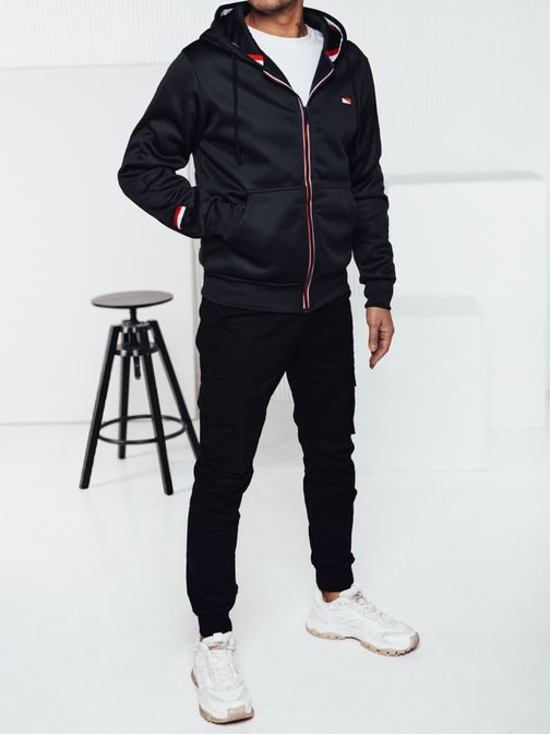 Zaujímavá granátová mikina s kapucňou a s logom