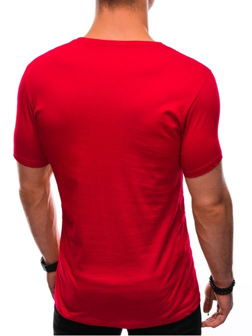 Trendové červené tričko S1427