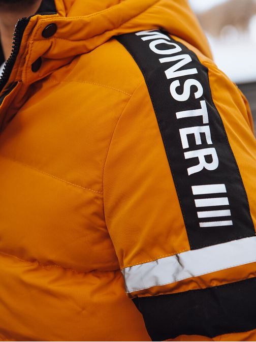 Trendy žltá pánska bunda na zimu