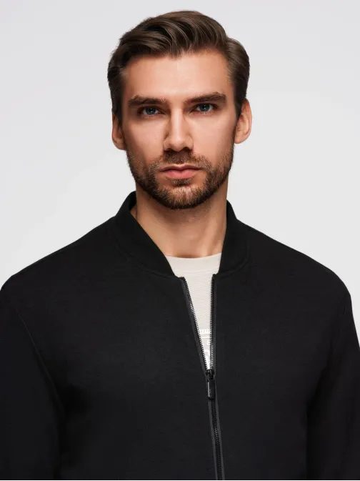 Čierna bomber bunda pre pánov V1 OM-JANP-0159