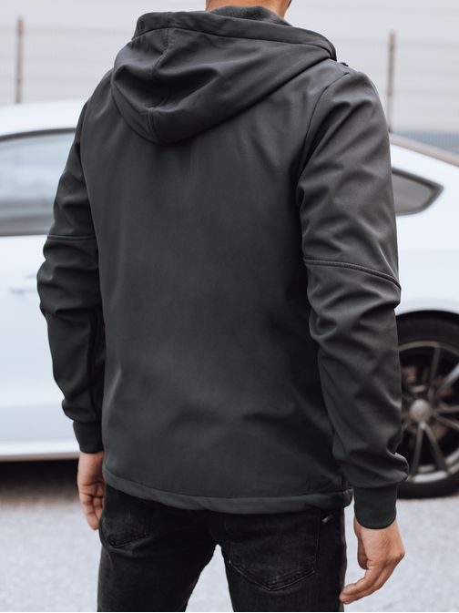 Prechodná grafitová pánska bunda s kapucňou