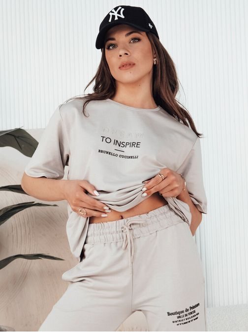 Dámska štýlová šedá tepláková súprava Sipan