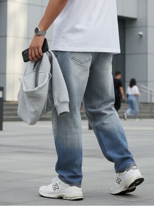 Originálne široké modré rifle