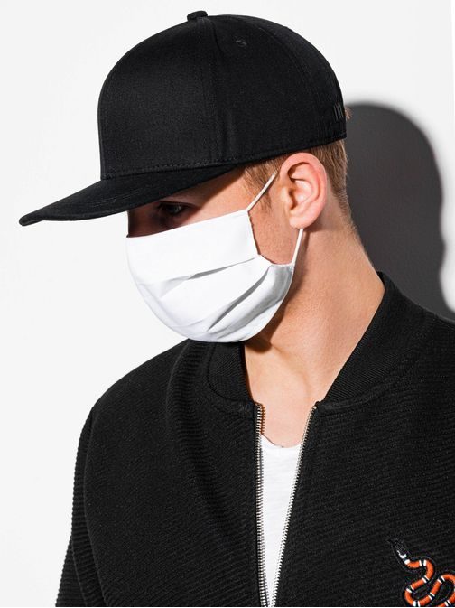 Bavlnené biele ochranné rúško A260