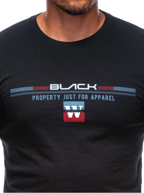 Čierne tričko s potlačou S2016