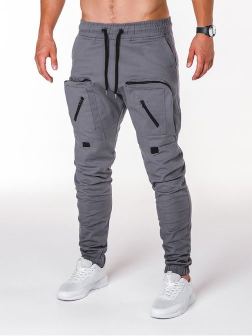 ORIGINÁLNE JOGGER NOHAVICE ŠEDÉ P705