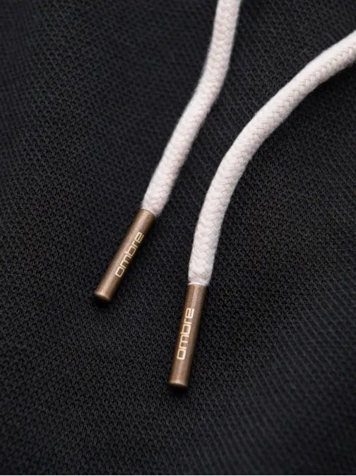 Úpletové čierne pánske kraťasy V2 SRSK-0124