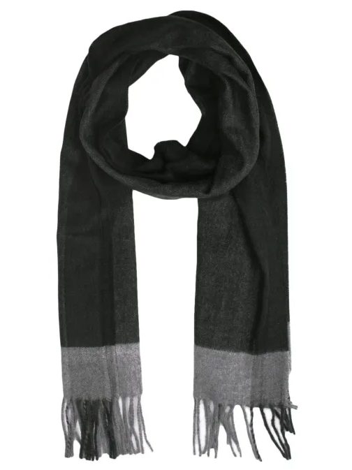 Grafitový pánsky šál so strapcami