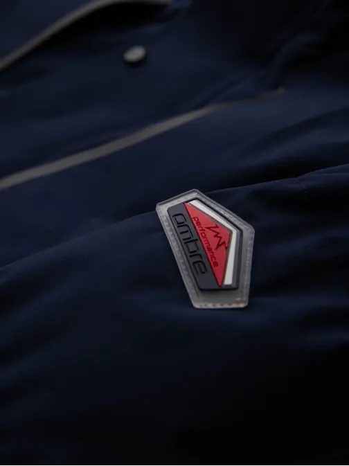 Módna tmavomodrá pánska zimná bunda V1 JAHP-0306