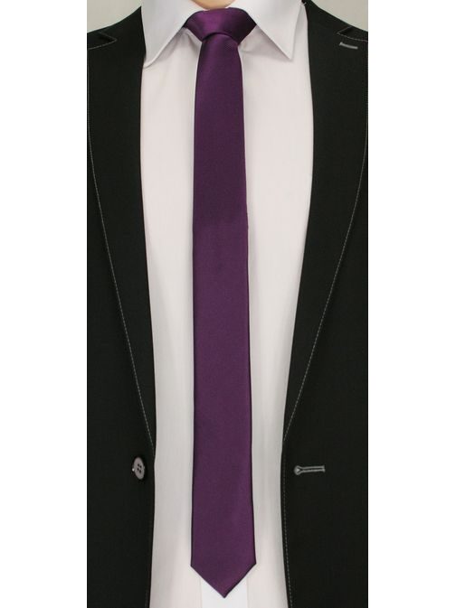 Fialová vzorovaná pánska kravata