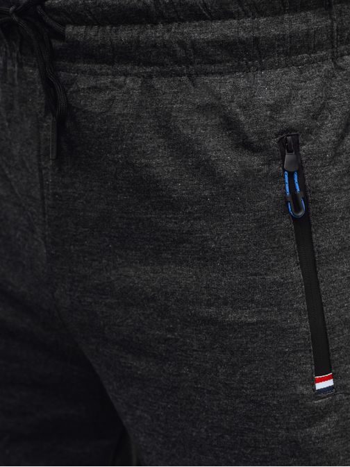 Pohodlné tepláky v tmavošedej farbe