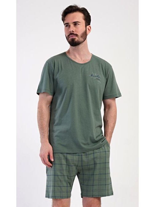 Tmavozelené krátke pánske pyžamo Ralph