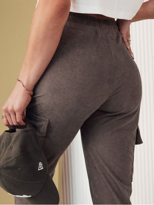 Jedinečné dámske šedé tepláky Flayon