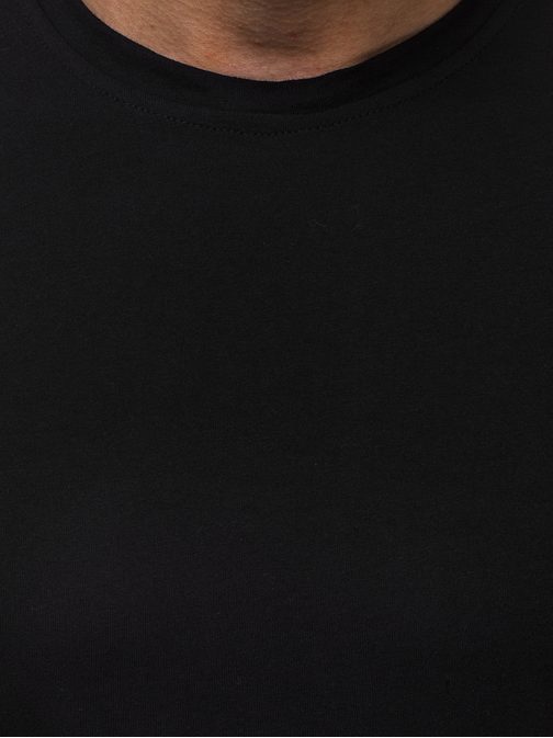 Komfortné čierne pánske tričko JS/S02