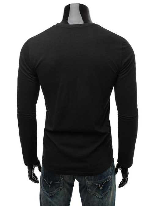 Tričko s dlhým rukávom čierne 7639