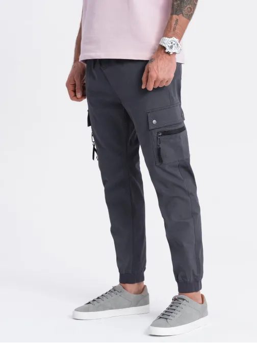 Trendové grafitové joggery V3 PAJO-0125