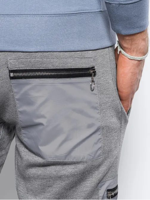 Šedé tepláky v štýlovom prevedení P917