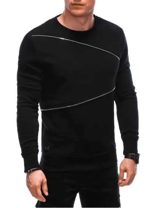 Nadčasová čierna trendy mikina V1 OM-SSNZ-005