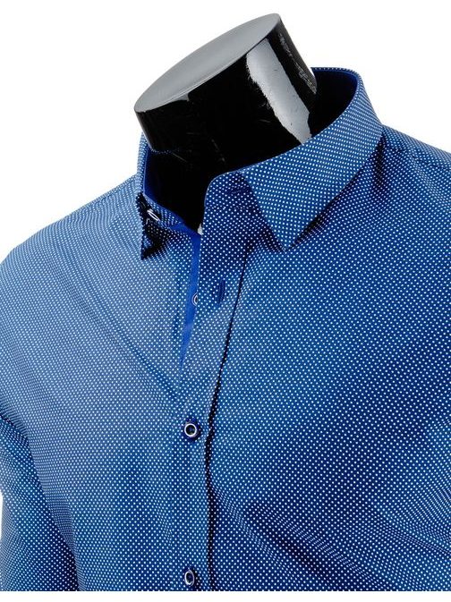 Granátová košeľa s bodkovaným vzorom