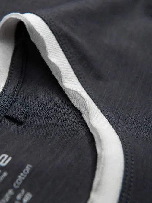 Trendy grafitové tričko bez potlače V7 TSCT-22SS-004